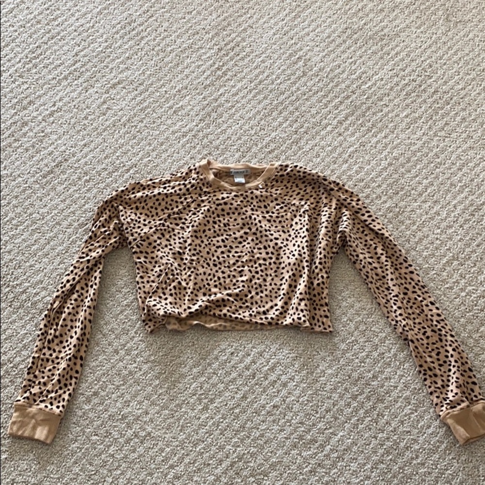 Forever 21 cheetah print crop top